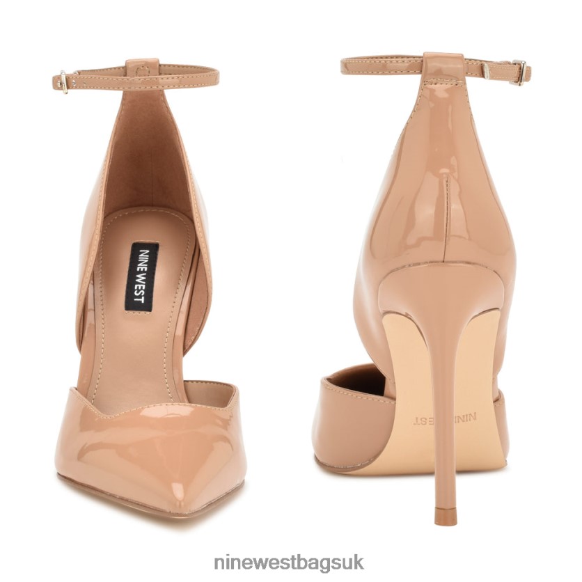 Nine West Finda d\'Orsay Ankle Strap Pumps RFX40B1589 - Nine West UK Blush Patent