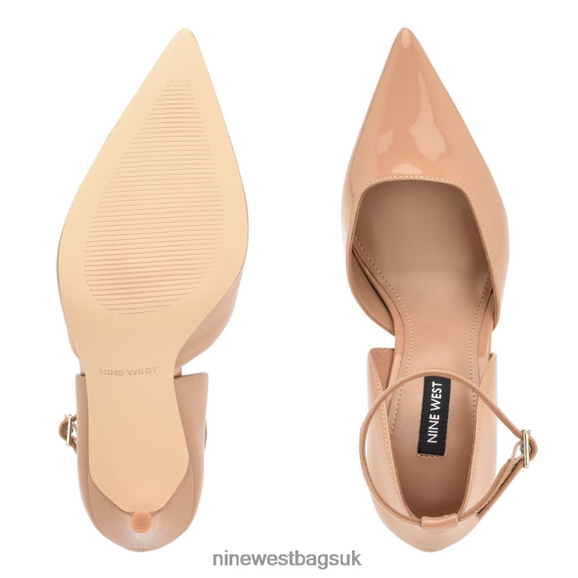 Nine West Finda d\'Orsay Ankle Strap Pumps RFX40B1589 - Nine West UK Blush Patent