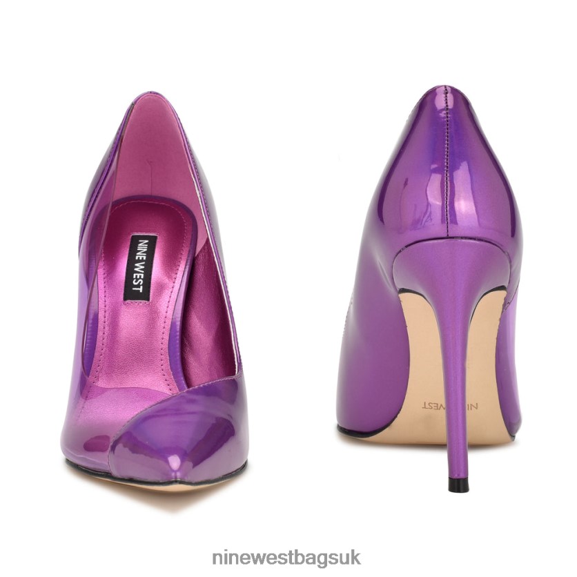 Nine West Flava Pointy Toe Pumps RFX40B1700 - Nine West Bags UK Purple Mirror Metallic