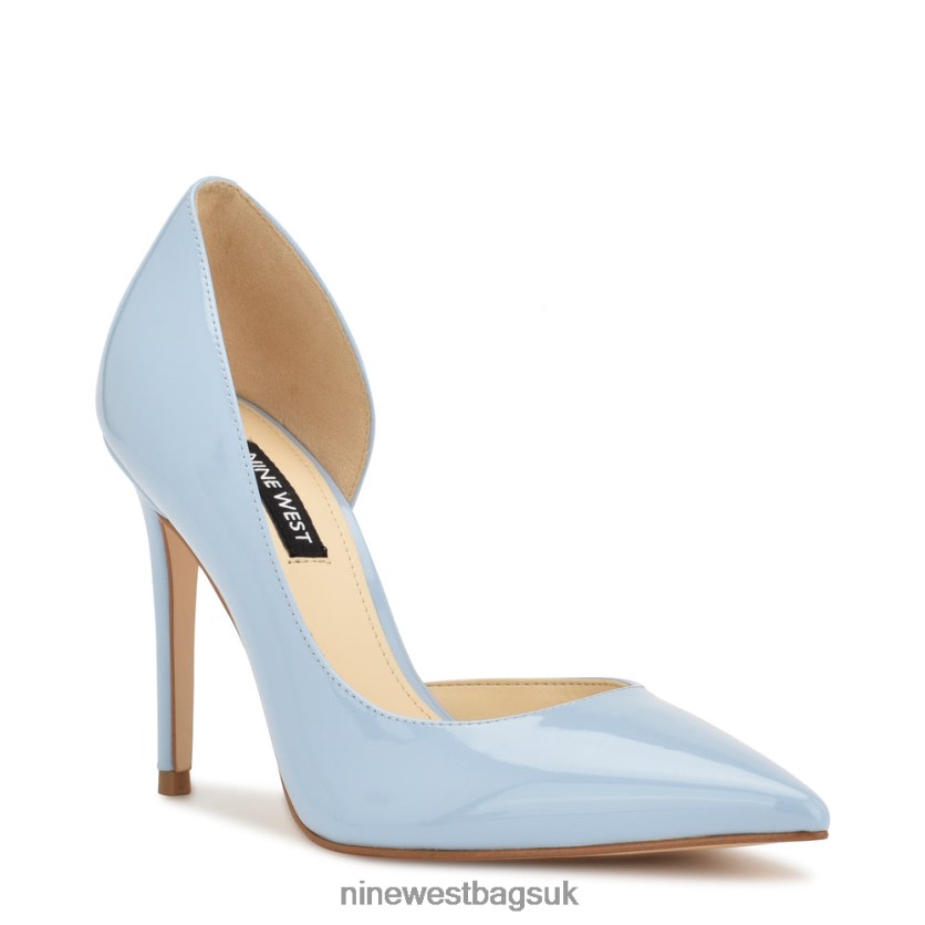 Nine West Folowe d\'Orsay Pointy Toe Pumps RFX40B1595 - Nine West UK Sale Baby Blue Patent