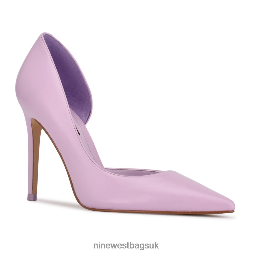 Nine West Folowe d\'Orsay Pointy Toe Pumps RFX40B1613 - Nine West UK Dark Lilac Leather
