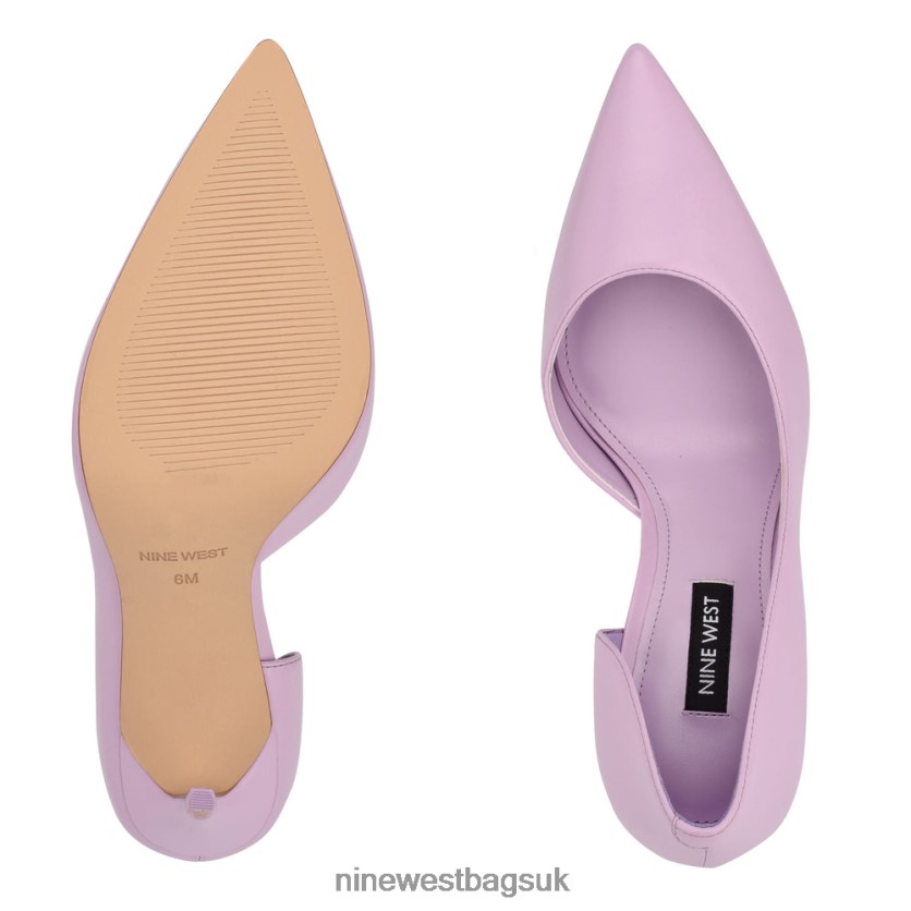 Nine West Folowe d\'Orsay Pointy Toe Pumps RFX40B1613 - Nine West UK Dark Lilac Leather