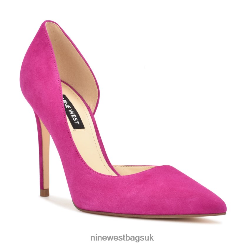 Nine West Folowe d\'Orsay Pointy Toe Pumps RFX40B1620 - Nine West Bags UK Pink Suede