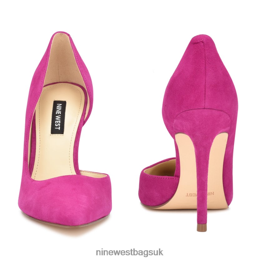 Nine West Folowe d\'Orsay Pointy Toe Pumps RFX40B1620 - Nine West Bags UK Pink Suede