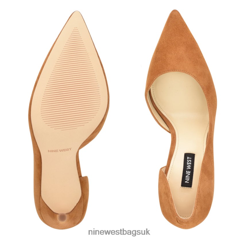 Nine West Folowe d\'Orsay Pointy Toe Pumps RFX40B1629 - Nine West UK Dark Natural Suede