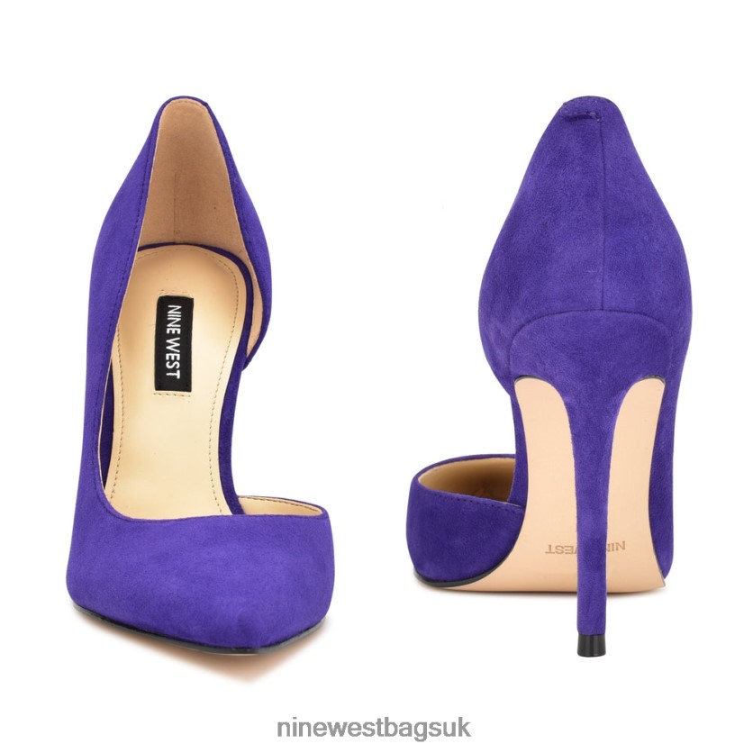 Nine West Folowe d\'Orsay Pointy Toe Pumps RFX40B1673 - Nine West UK Medium Purple Suede