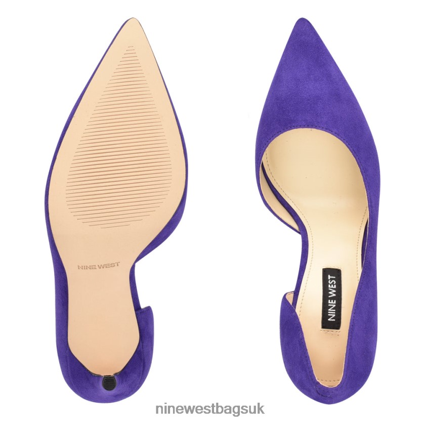 Nine West Folowe d\'Orsay Pointy Toe Pumps RFX40B1673 - Nine West UK Medium Purple Suede