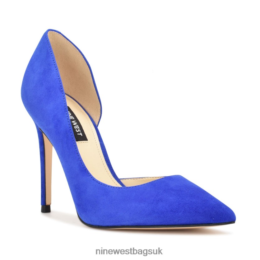 Nine West Folowe d\'Orsay Pointy Toe Pumps RFX40B912 - Nine West Bags UK Medium Blue Suede