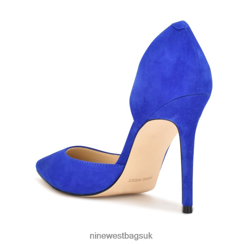 Nine West Folowe d\'Orsay Pointy Toe Pumps RFX40B912 - Nine West Bags UK Medium Blue Suede
