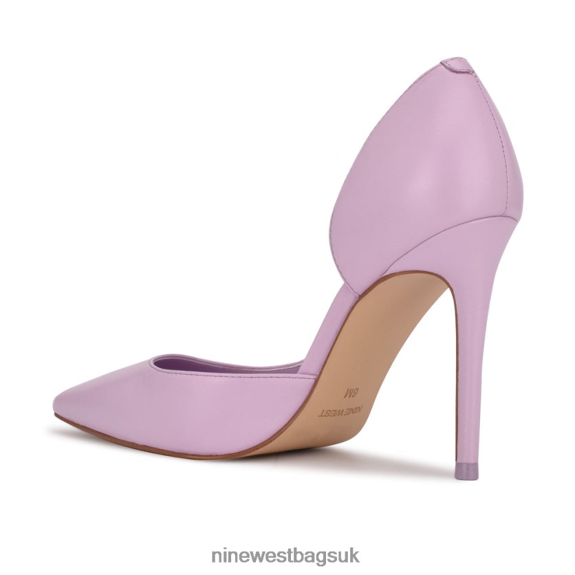 Nine West Folowe d\'Orsay Pointy Toe Pumps RFX40B995 - Nine West UK Sale Dark Lilac Leather
