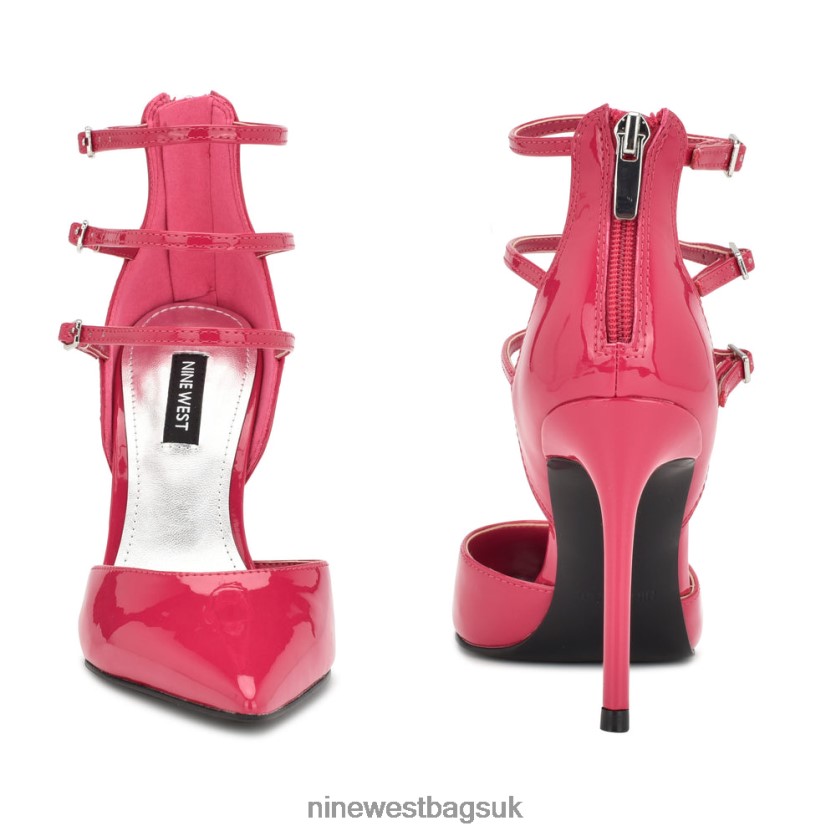 Nine West Frann d\'Orsay Strappy Pumps RFX40B1606 - Nine West Sandals UK Pink Patent