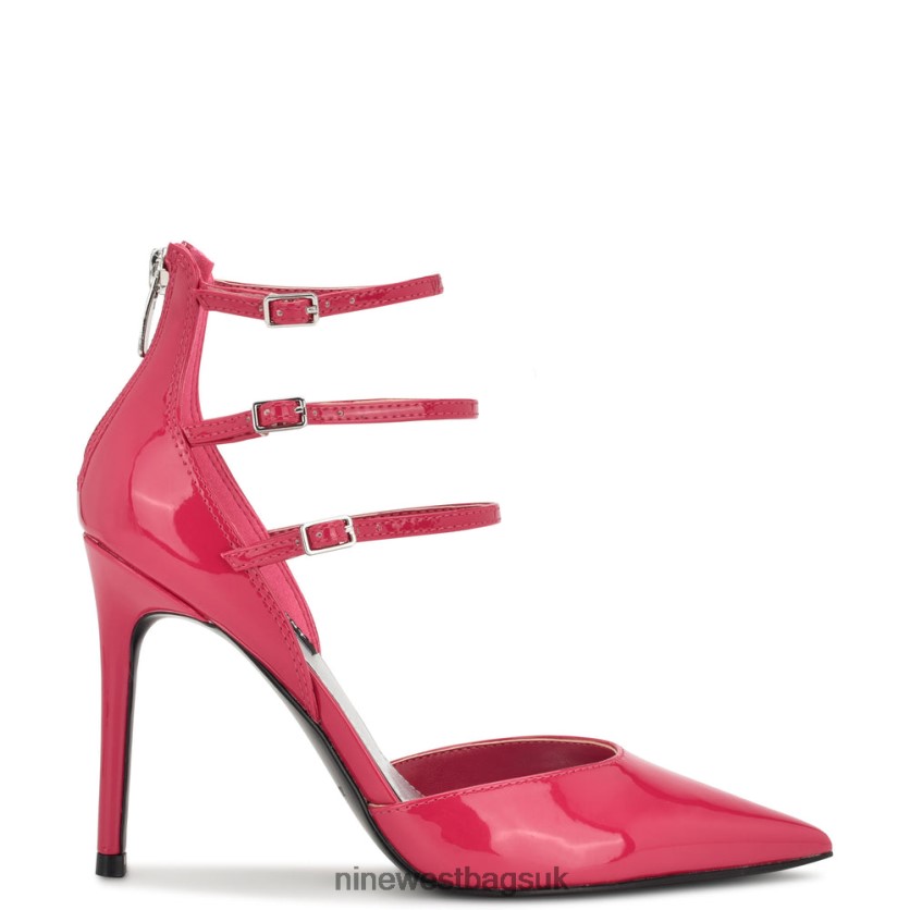 Nine West Frann d'Orsay Strappy Pumps RFX40B890 - Nine West Sandals UK Pink Patent