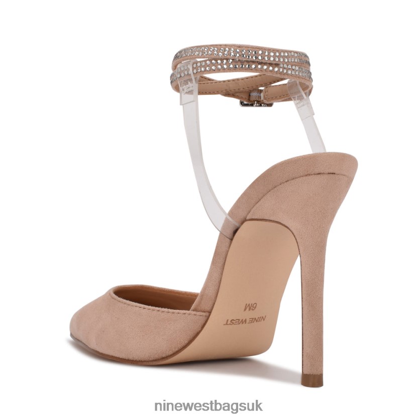 Nine West Frant Ankle Wrap Pumps RFX40B1425 - Nine West UK Barely Nude/Clear