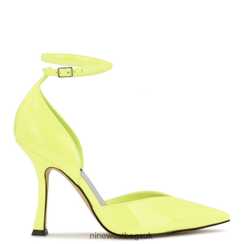 Nine West Frends Ankle Strap d'Orsay Pumps RFX40B893 - Nine West UK Neon Green Patent