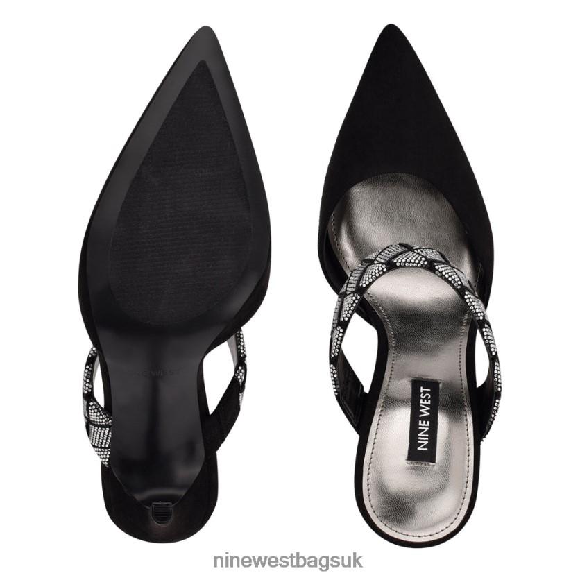 Nine West Fresah Pointy Toe Pumps RFX40B1417 - Nine West UK Black Suede