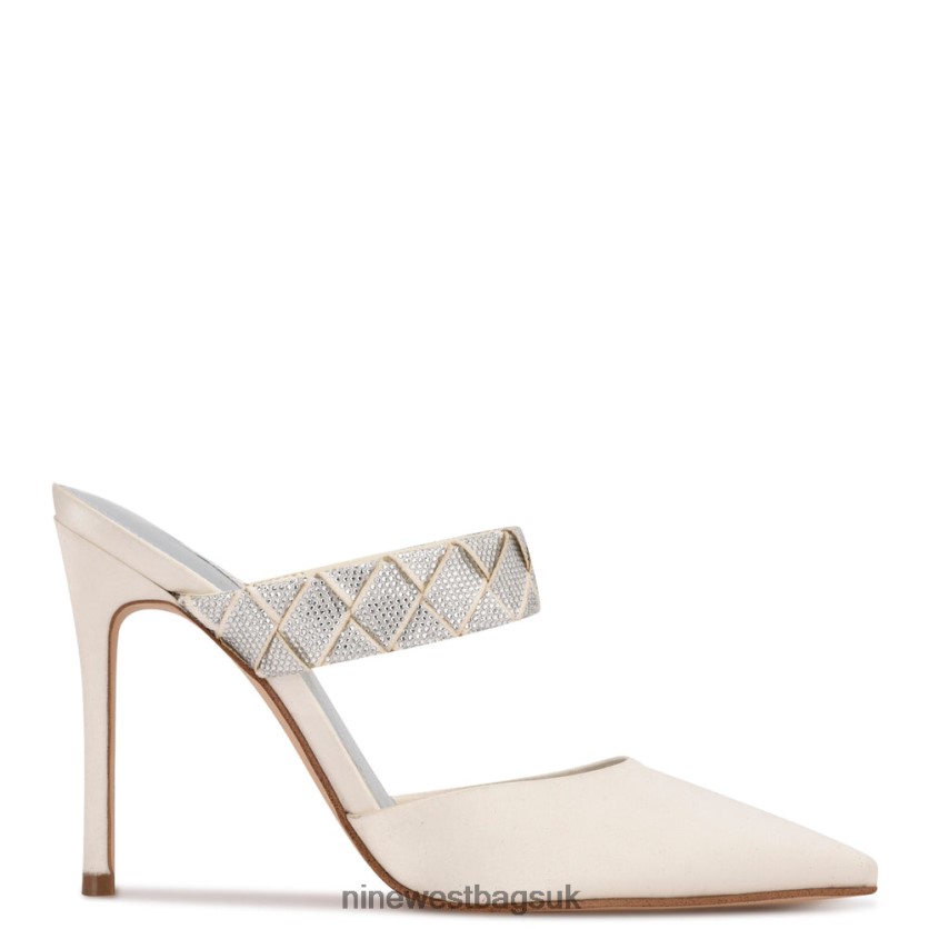 Nine West Fresah Pointy Toe Pumps RFX40B1890 - Nine West Sandals UK White Satin