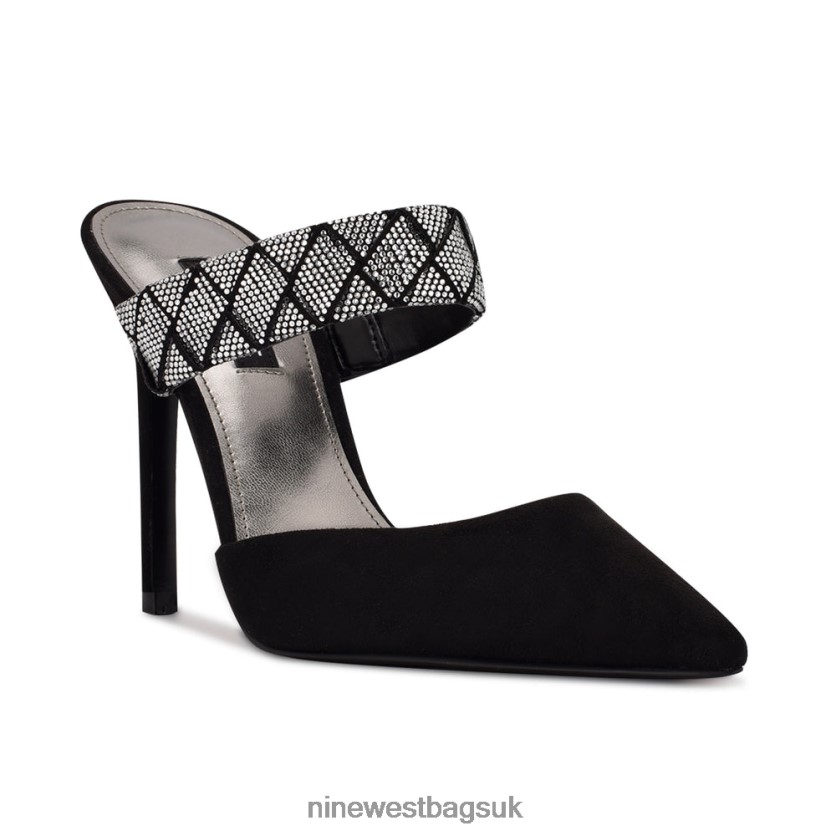 Nine West Fresah Pointy Toe Pumps RFX40B1891 - Nine West UK Sale Black Suede