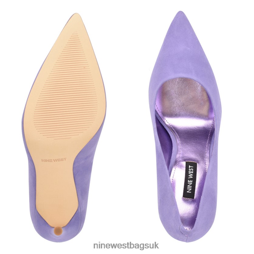 Nine West Fresh Pointy Toe Pumps RFX40B1564 - Nine West Bags UK Purple Suede