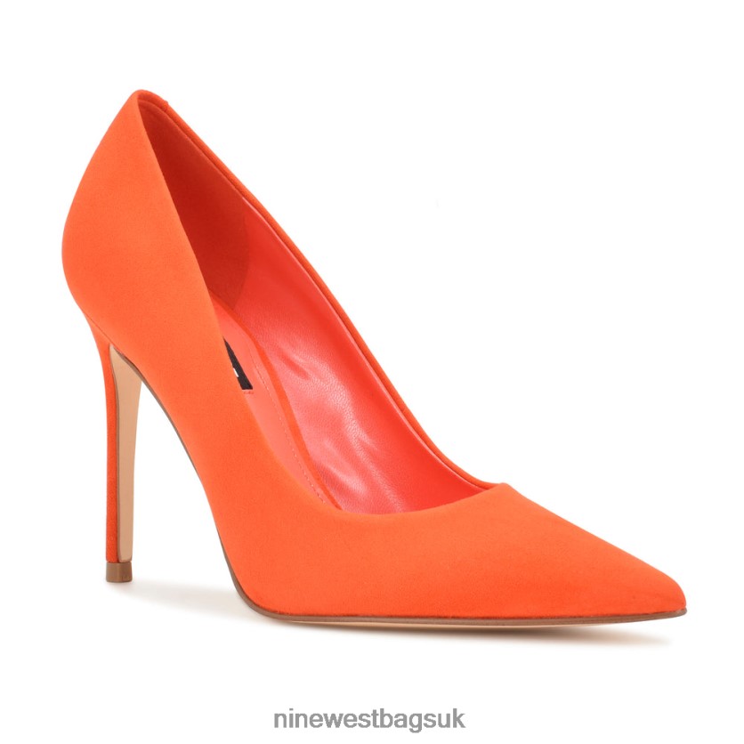 Nine West Fresh Pointy Toe Pumps RFX40B1566 - Nine West Sandals UK Neon Orange Suede