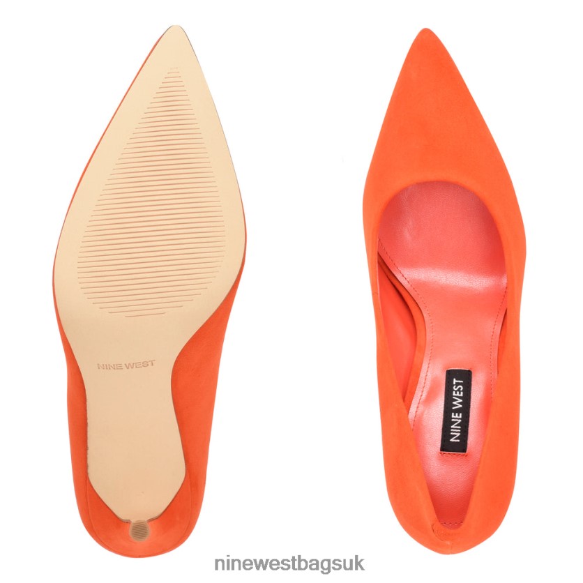 Nine West Fresh Pointy Toe Pumps RFX40B1566 - Nine West Sandals UK Neon Orange Suede