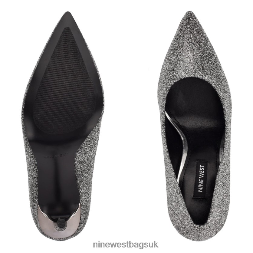 Nine West Fresh Pointy Toe Pumps RFX40B1572 - Nine West Bags UK Pewter Glitter
