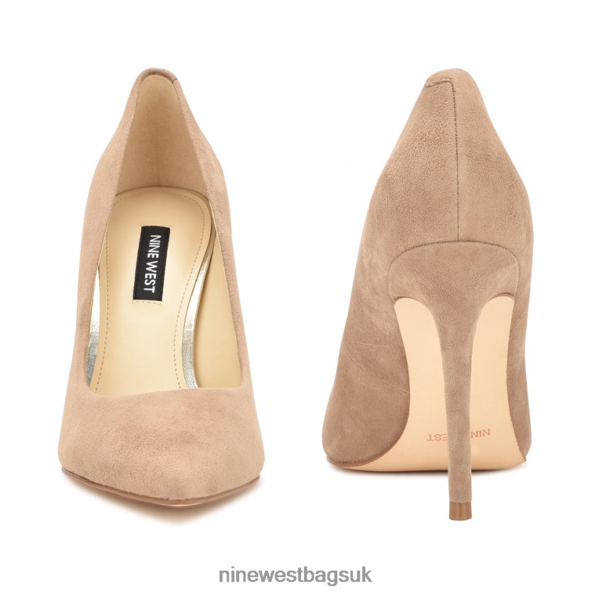 Nine West Fresh Pointy Toe Pumps RFX40B1578 - Nine West Sandals UK Taupe Suede