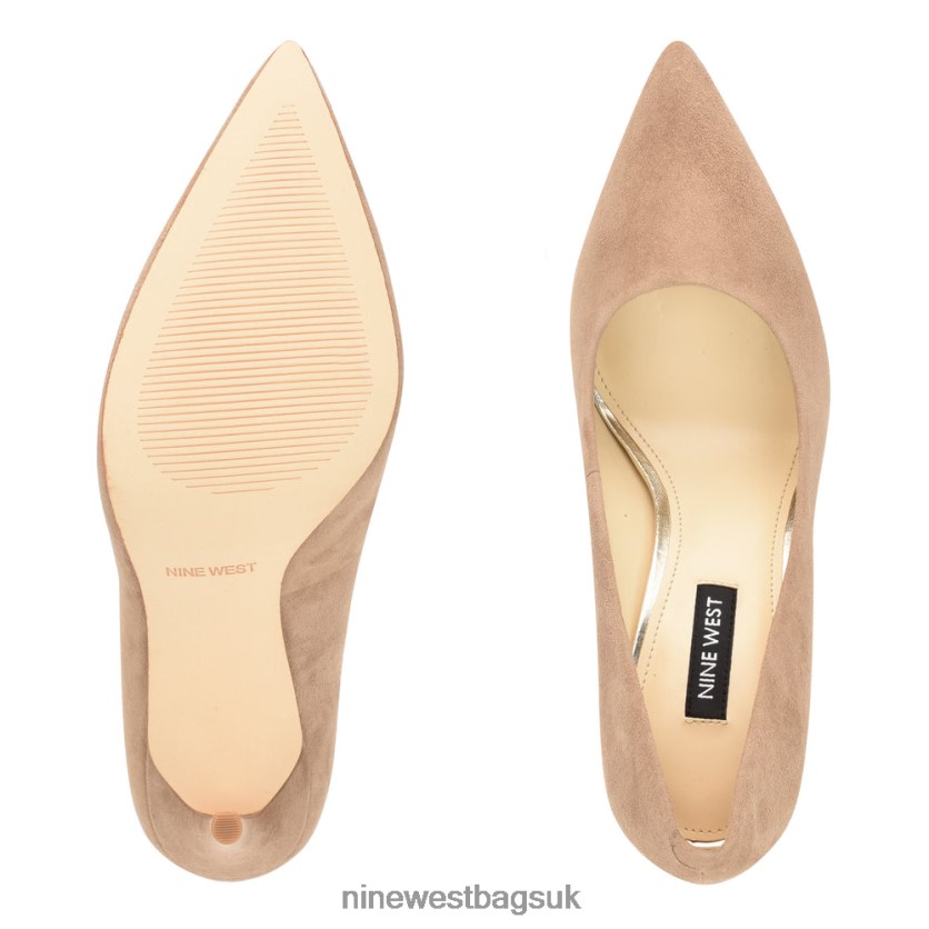 Nine West Fresh Pointy Toe Pumps RFX40B1578 - Nine West Sandals UK Taupe Suede