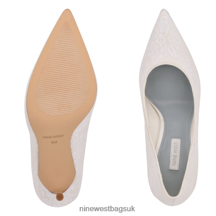 Nine West Fresh Pointy Toe Pumps RFX40B1630 - Nine West Sandals UK White Lace