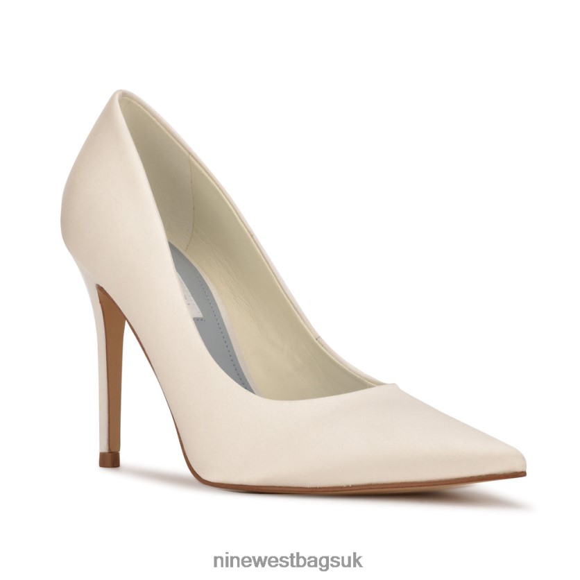 Nine West Fresh Pointy Toe Pumps RFX40B1632 - Nine West Bags UK Ivory Satin