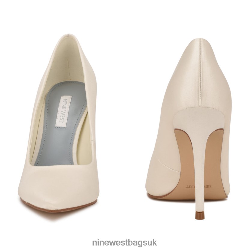 Nine West Fresh Pointy Toe Pumps RFX40B1632 - Nine West Bags UK Ivory Satin