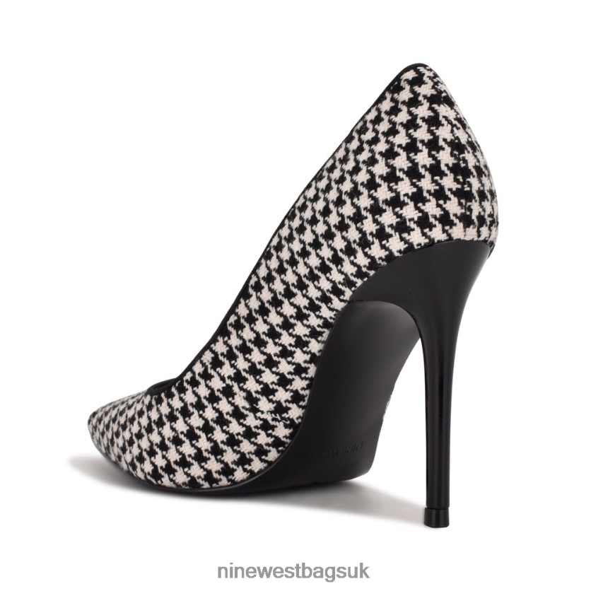 Nine West Fresh Pointy Toe Pumps RFX40B1646 - Nine West Sandals UK Black/White Houndstooth
