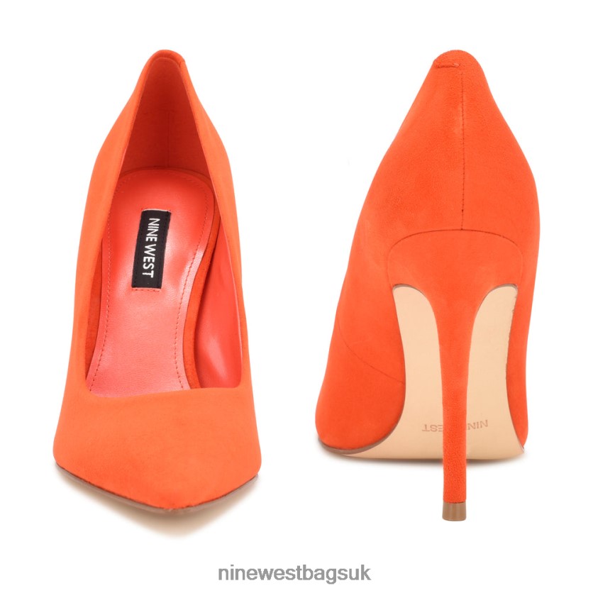 Nine West Fresh Pointy Toe Pumps RFX40B896 - Nine West Bags UK Neon Orange Suede