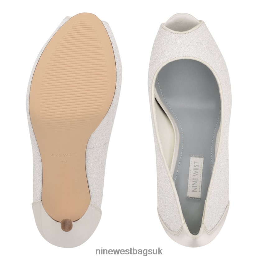 Nine West Hizzia Peep Toe Platform Pumps RFX40B1452 - Nine West Bags UK Pearl Glitter