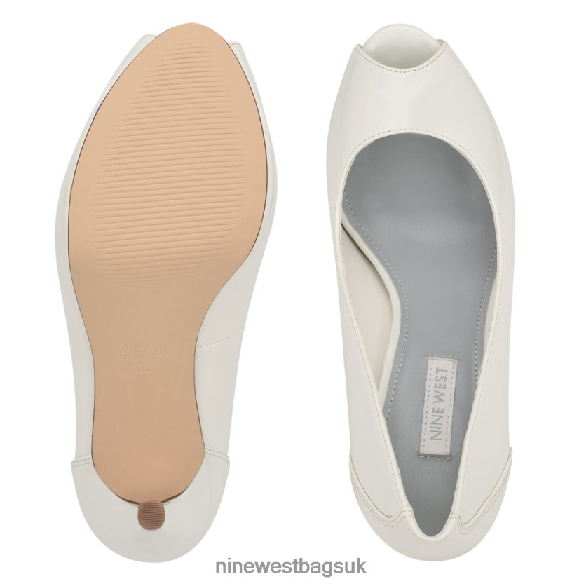 Nine West Hizzia Peep Toe Platform Pumps RFX40B2067 - Nine West UK Sale White Iridescent