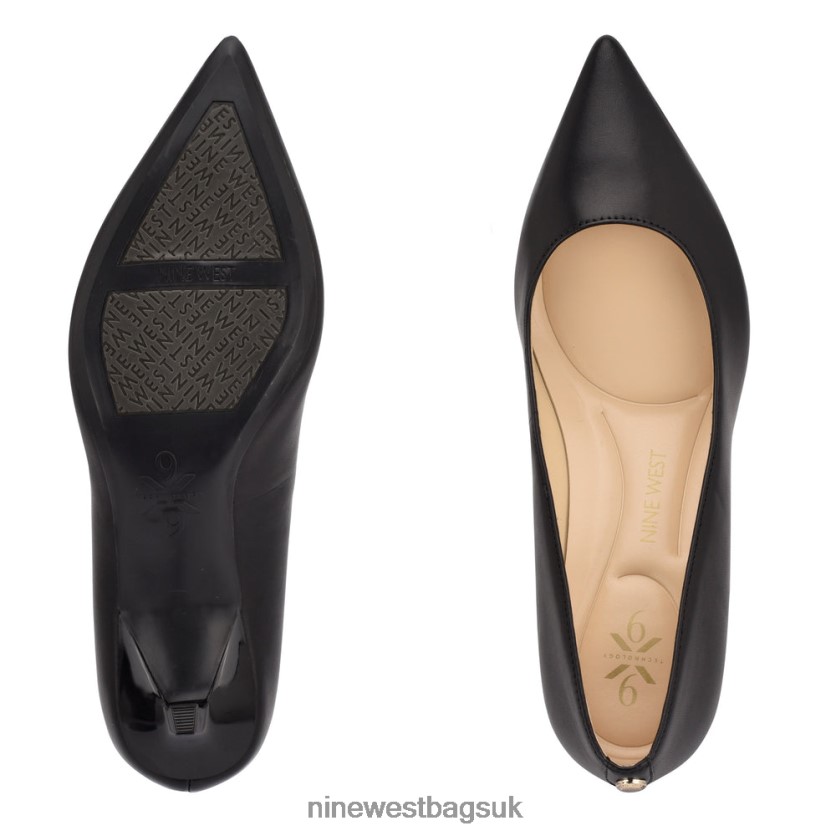 Nine West Kuna 9x9 Pointy Toe Pumps RFX40B2180 - Nine West Bags UK Black Leather
