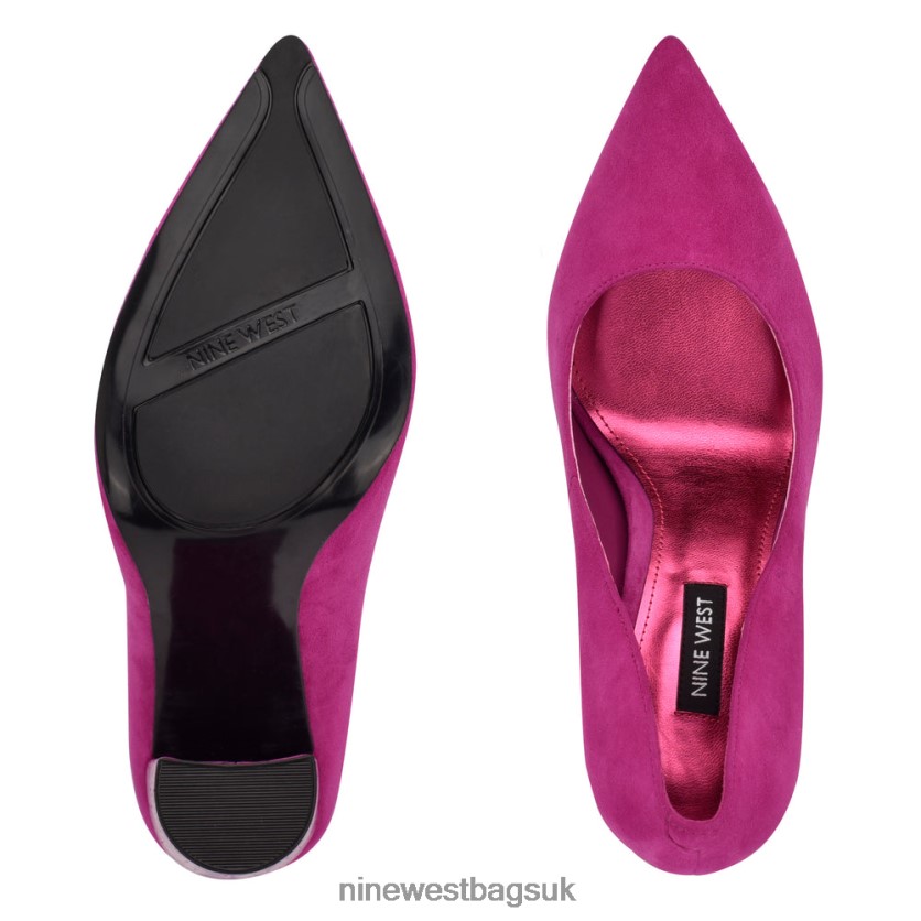 Nine West Power Dress Pumps RFX40B935 - Nine West UK Sale Pink Suede/Embossed Croco