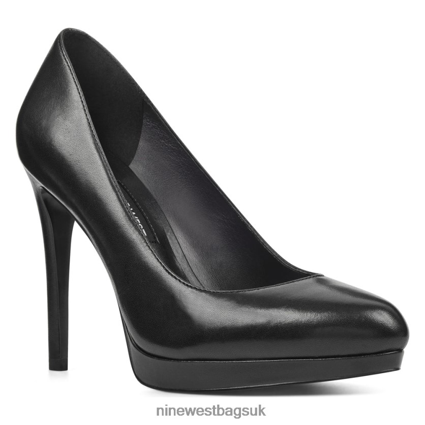 Nine West Quabree Platform Pumps RFX40B2367 - Nine West UK Sale Black Leather