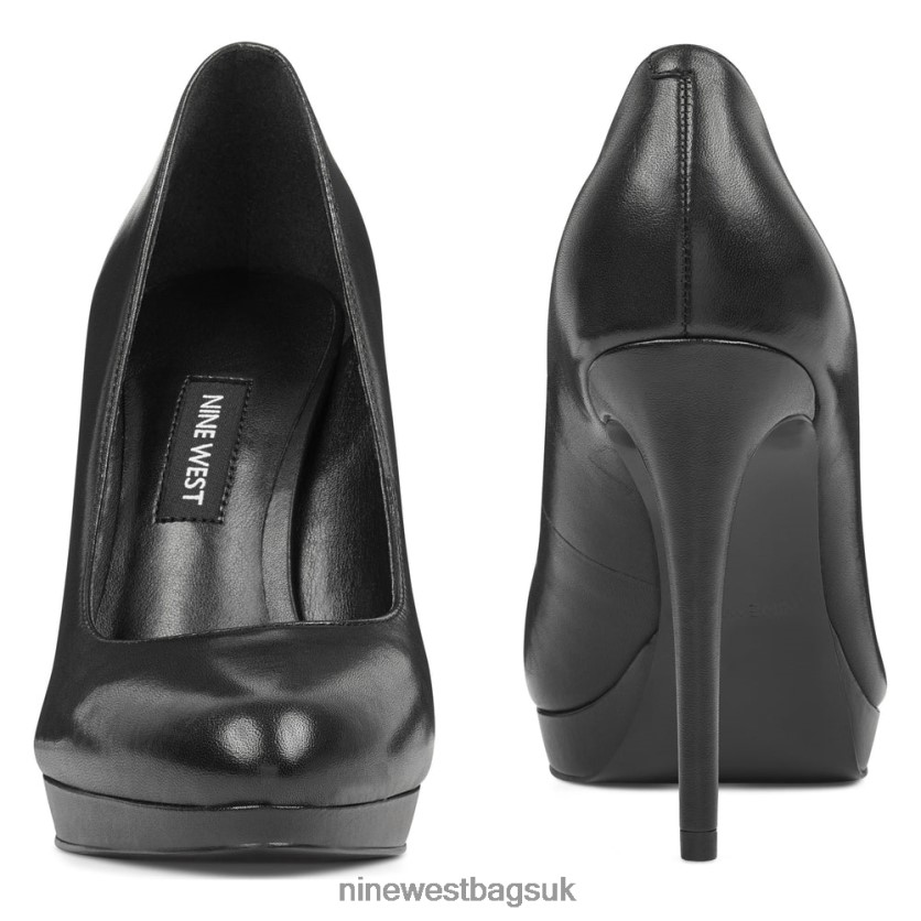 Nine West Quabree Platform Pumps RFX40B2367 - Nine West UK Sale Black Leather