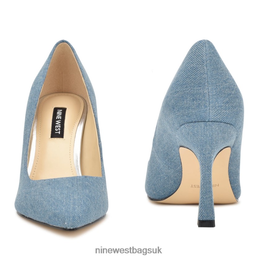 Nine West Sorts Pointy Toe Pumps RFX40B869 - Nine West UK Blue Denim