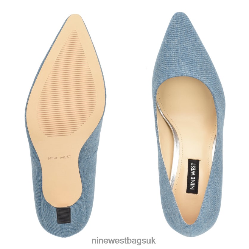 Nine West Sorts Pointy Toe Pumps RFX40B869 - Nine West UK Blue Denim