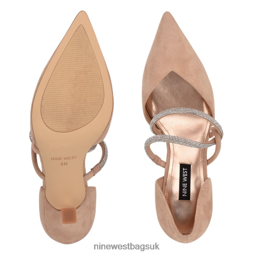 Nine West Sparks Dress Pumps RFX40B1948 - Nine West Bags UK Barely Nude Suede