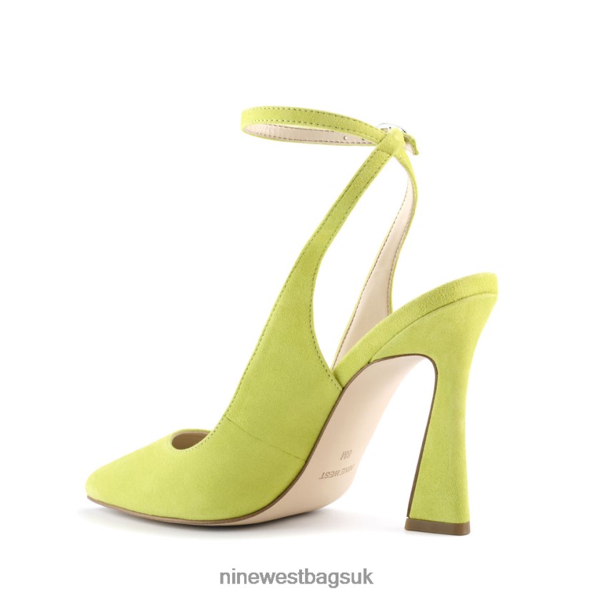 Nine West Tabita Ankle Strap Dress Pumps RFX40B1500 - Nine West Bags UK Neon Yellow Suede