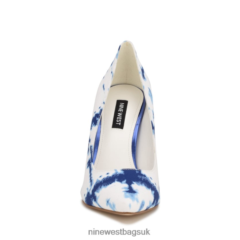 Nine West Tatiana Pointy Toe Pumps RFX40B1376 - Nine West Bags UK White Blue Tie Dye