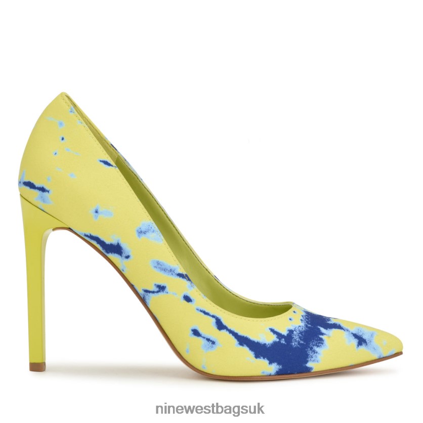 Neon Green Blue Tie Dye