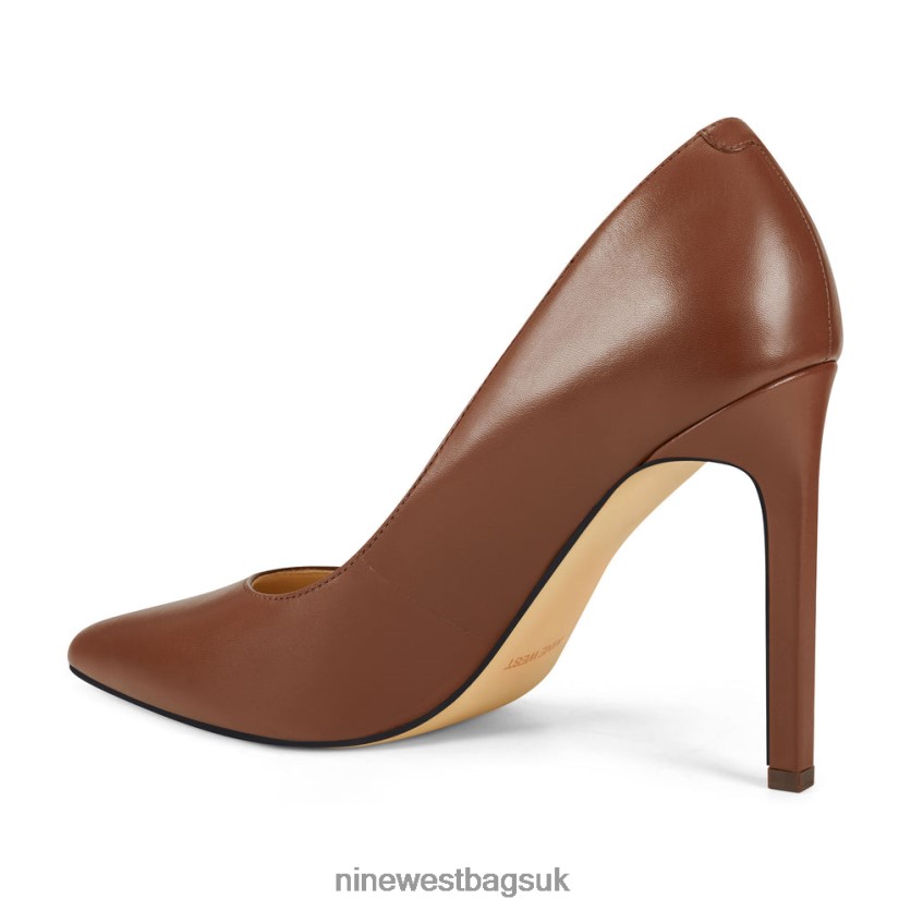 Nine West Tatiana Pointy Toe Pumps RFX40B1487 - Nine West UK Sale Brown Leather