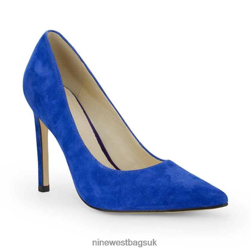 Nine West Tatiana Pointy Toe Pumps RFX40B1507 - Nine West UK Sale Blue Suede