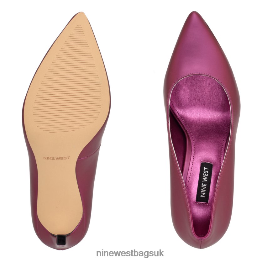 Nine West Tatiana Pointy Toe Pumps RFX40B1529 - Nine West UK Pink Pearlized Metallic