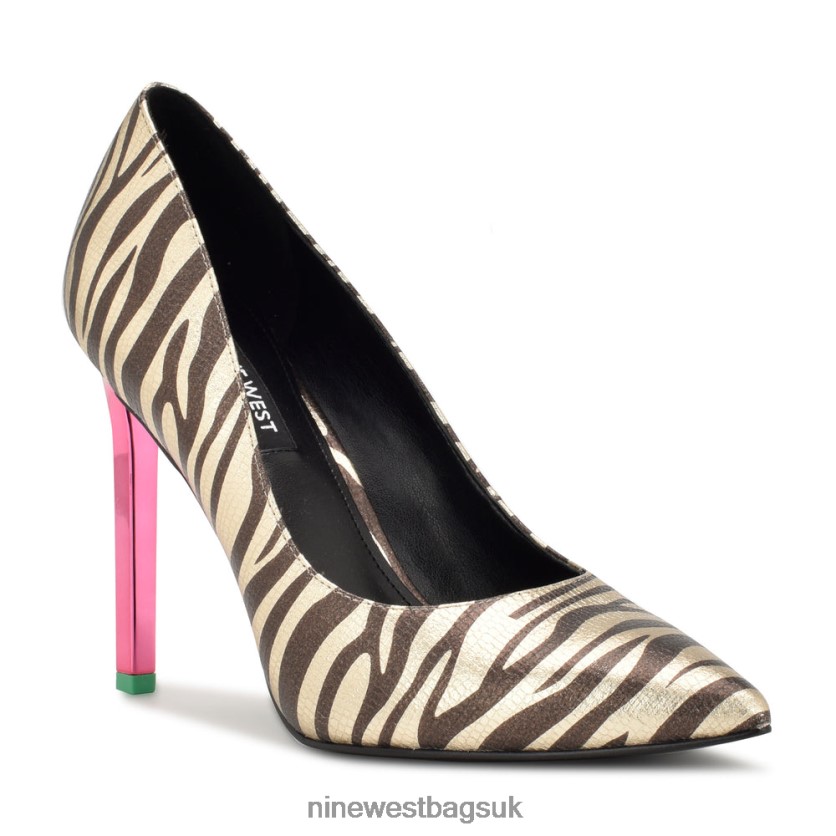 Nine West Tatiana Pointy Toe Pumps RFX40B888 - Nine West Bags UK Platino Zebra Print