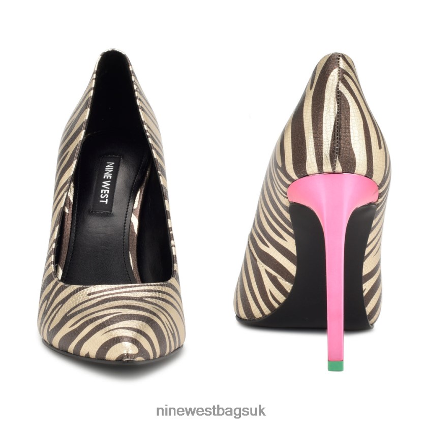 Nine West Tatiana Pointy Toe Pumps RFX40B888 - Nine West Bags UK Platino Zebra Print
