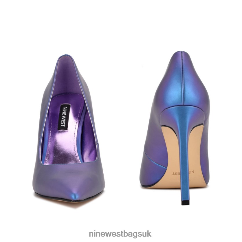 Nine West Tatiana Pointy Toe Pumps RFX40B937 - Nine West UK Purple Pearlized Metallic